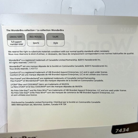 NWT- B36- Wonderbra Comfort -U Design Full-Support Underwire Bra - White - Picture 8 of 12